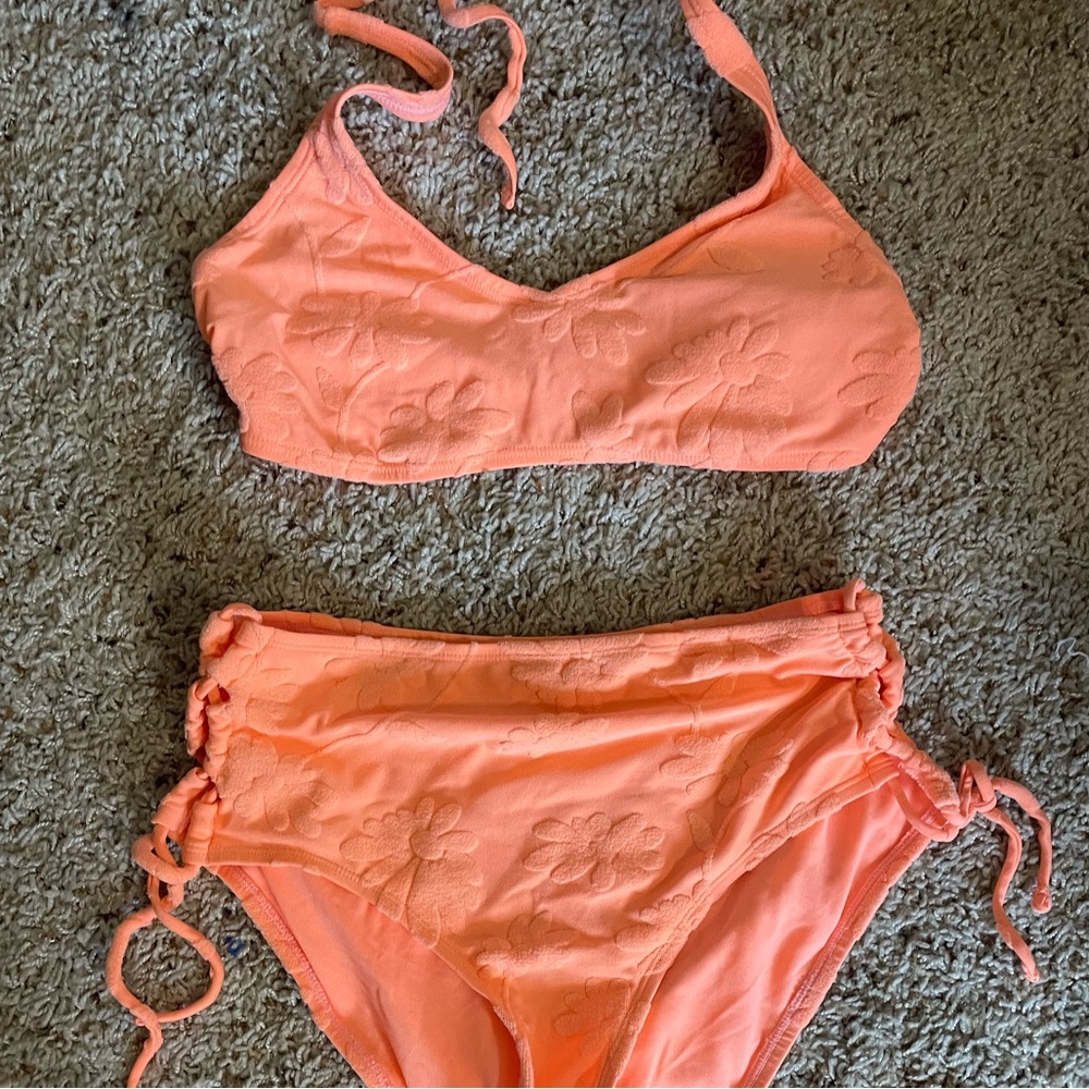 Orange Floral Bikini Set